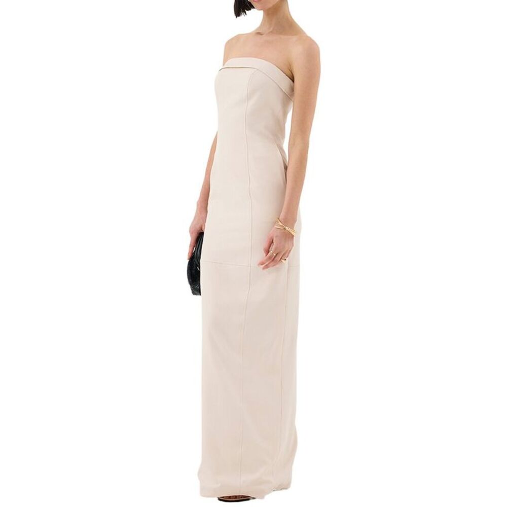 Extro&Vert Womens  Tall Bandeau Maxi Dress, Grey
